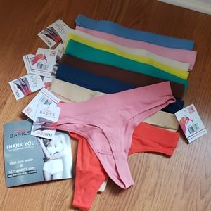 NWT Set of 10 Sexy Basics Thong Underwear